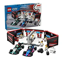 LEGO City F1 Garage And Mercedes AMG And Alpine Cars 678 Pieces