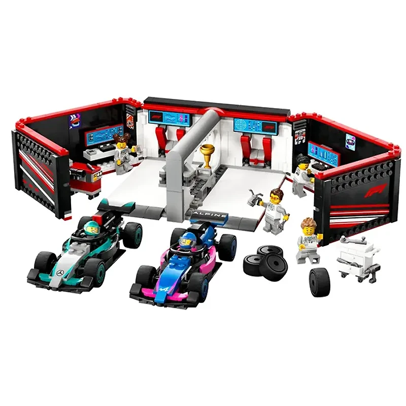 LEGO City F1 Garage And Mercedes AMG And Alpine Cars 678 Pieces