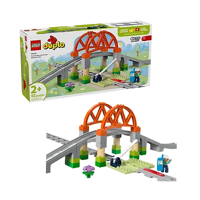 LEGO Duplo Train Bridge And Tracks Expansion Set 42 Pieces