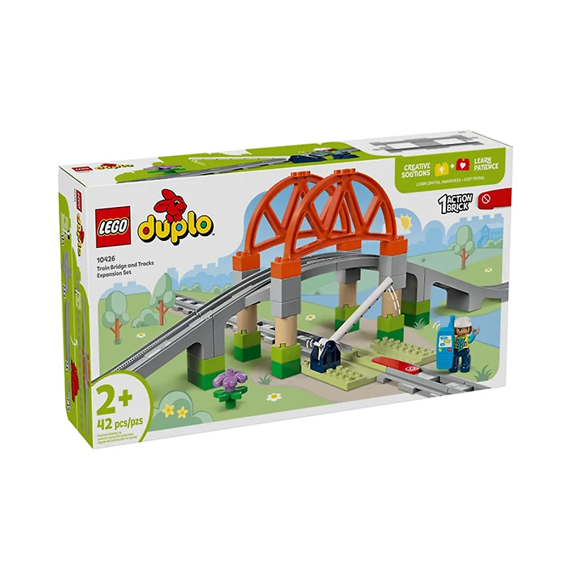 LEGO Duplo Train Bridge And Tracks Expansion Set 42 Pieces