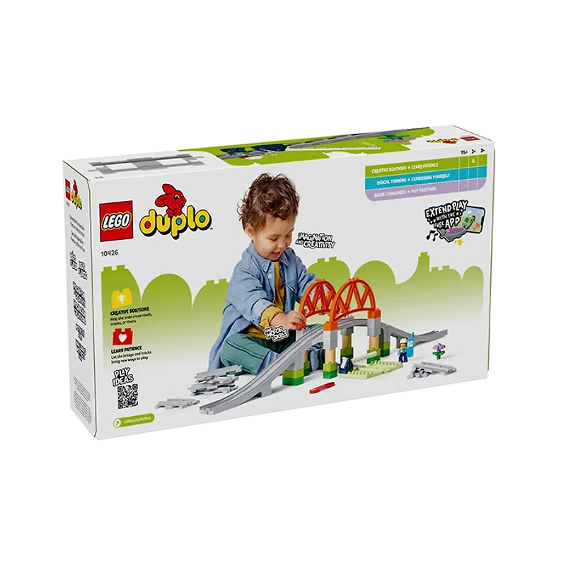 LEGO Duplo Train Bridge And Tracks Expansion Set 42 Pieces