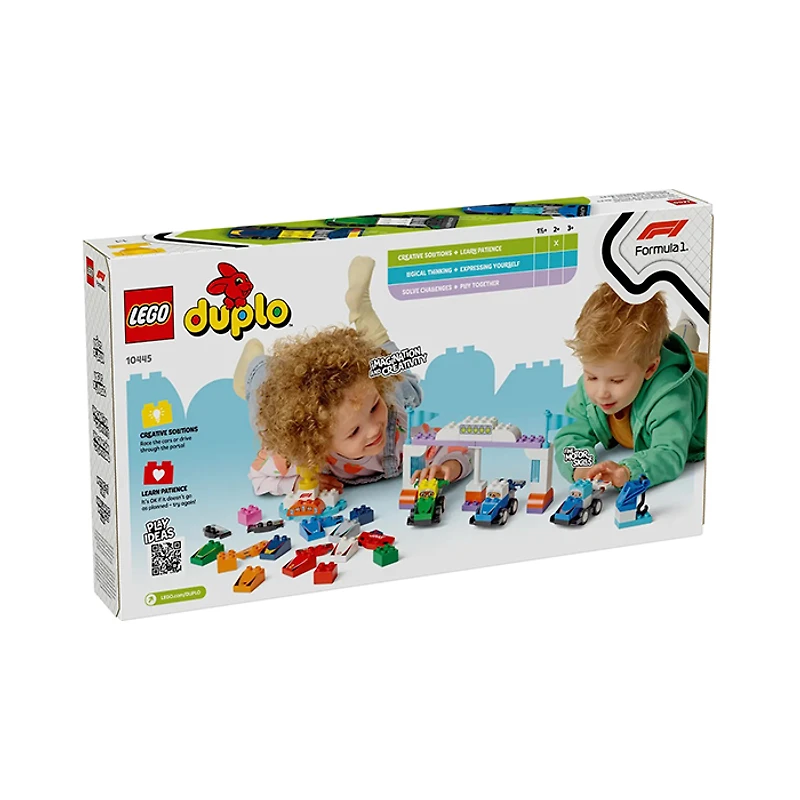 LEGO Duplo F1 Team Race Cars And Drivers 70 Pieces