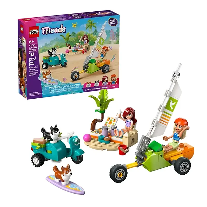 LEGO Friends Surfing Dogs And Scooter Adventure 113 Pieces