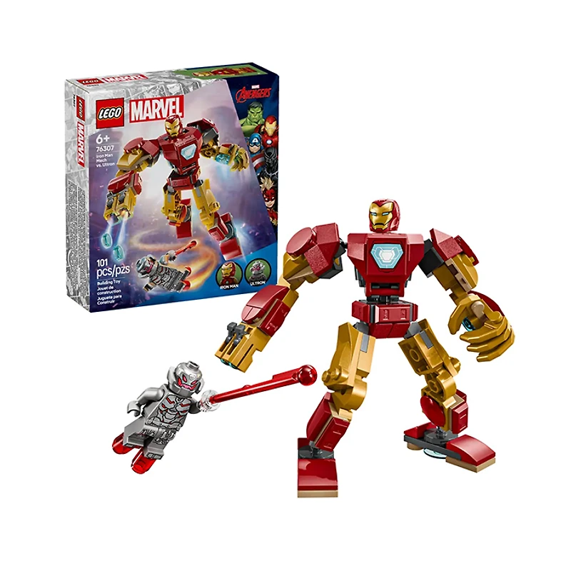 LEGO Marvel Iron Man Mech VS Ultron 101 Pieces