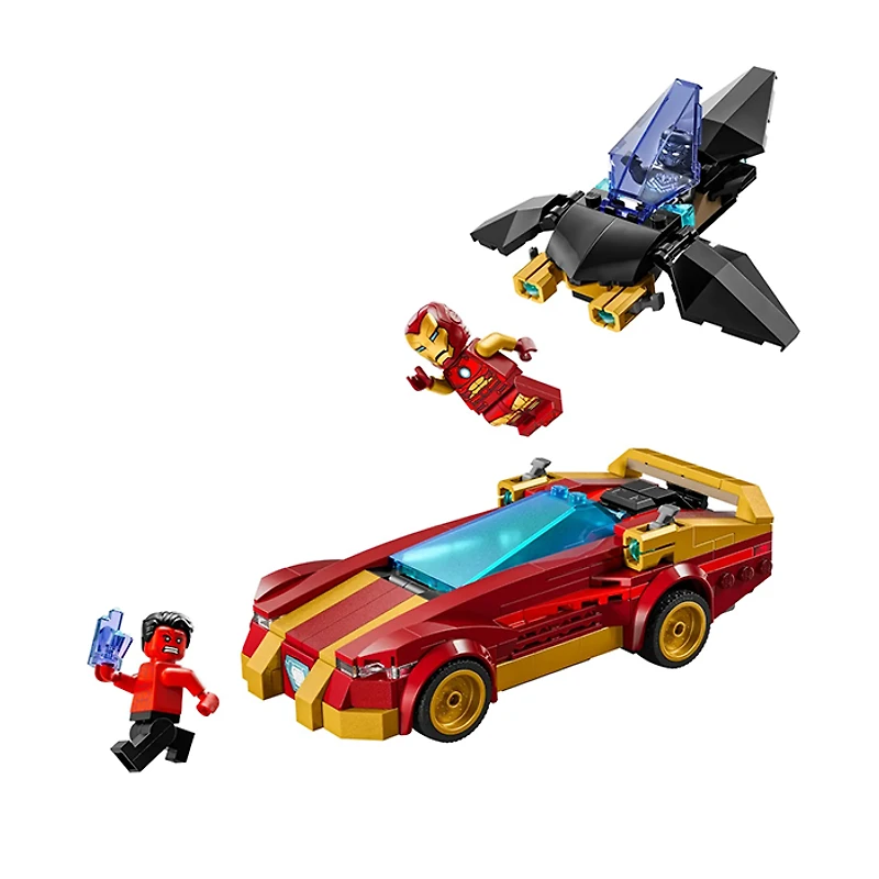 LEGO Marvel Iron Man Car And Black Panther VS Red Hulk 295 Pieces