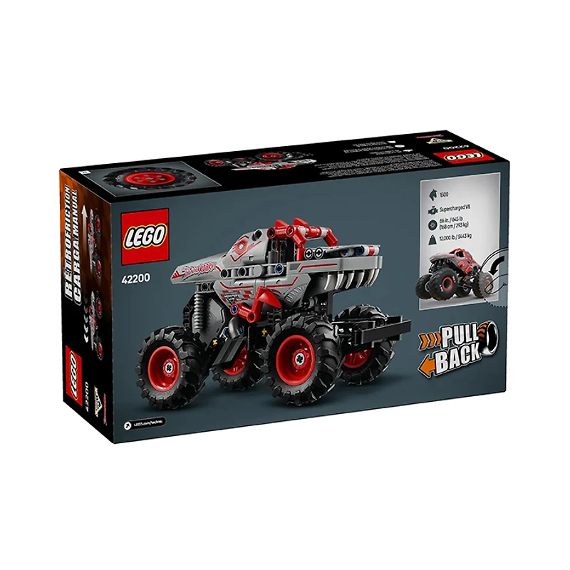 LEGO Technic Monster Jam ThunderROARus Pull Back 232 Pieces