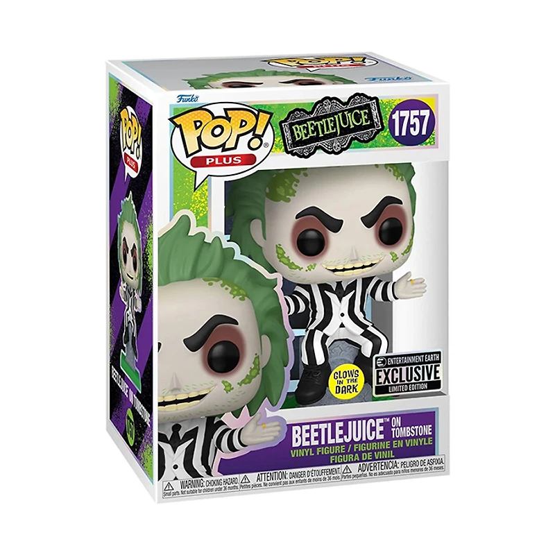 Funko Pop! Plus Beetlejuice On Tombstone Exclusive (Glows in the Dark)