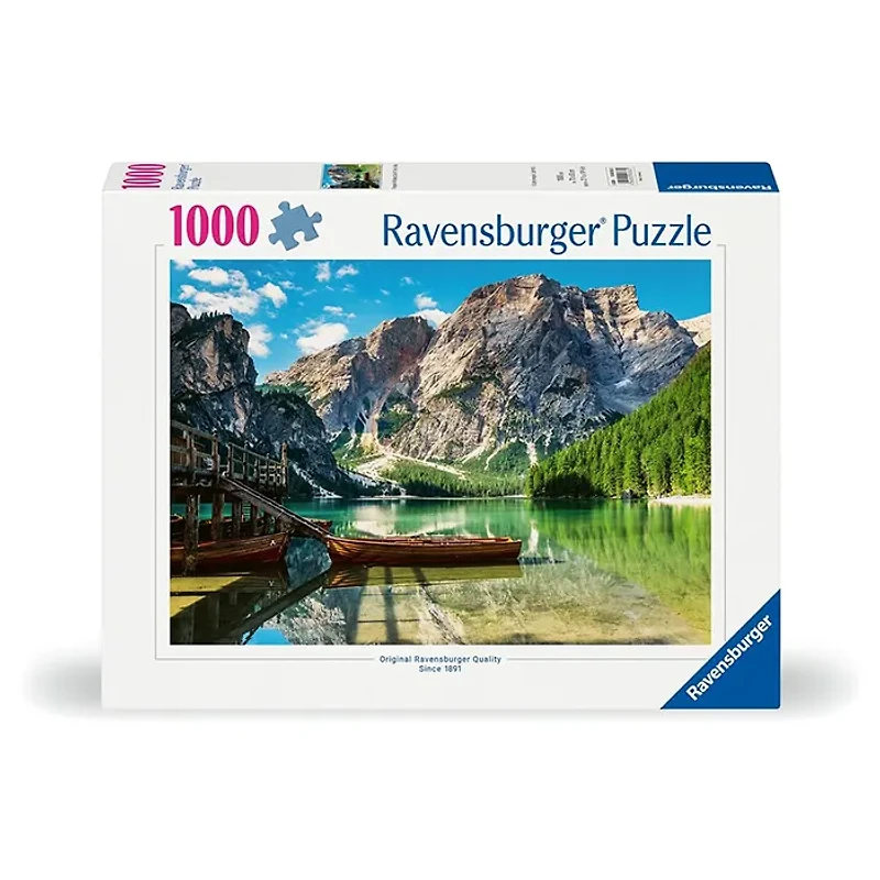 Ravensburger Pragser Wildsee, Dolomites, South Tyrol, Italy 1000 Piece Jigsaw Puzzle
