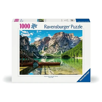Ravensburger Pragser Wildsee, Dolomites, South Tyrol, Italy 1000 Piece Jigsaw Puzzle