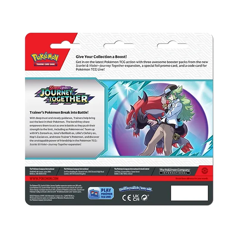 Pokemon TCG Scarlet and Violet (SV09) Journey Together 3PK Blister