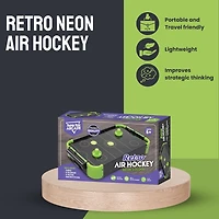 Tradeopia Tabletop Neon Retro Mini Air Hockey Game