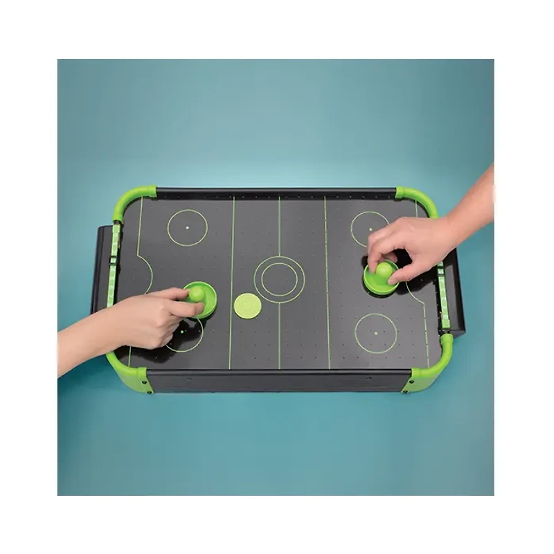 Tradeopia Tabletop Neon Retro Mini Air Hockey Game