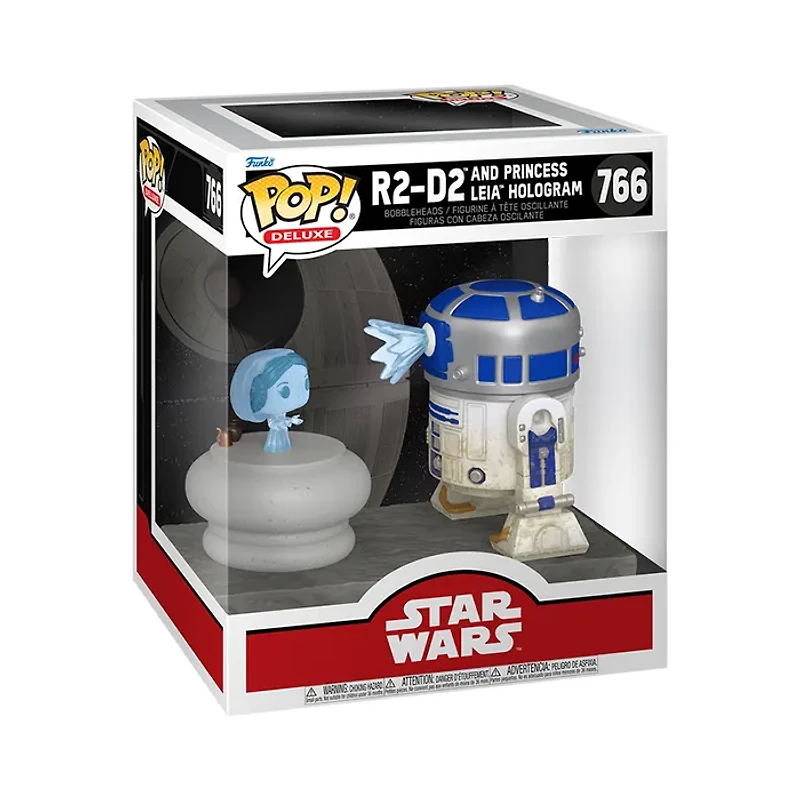 Funko Pop! Deluxe R2-D2 and Princess Leia Hologram