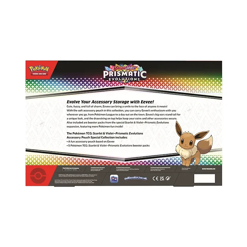 Pokemon TCG Scarlet and Violet 8.5 Prismatic Evolutions Accessory Pouch Special Collection