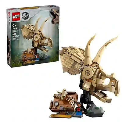 LEGO Jurassic World Dinosaur Fossils Triceratops Skull 468 Pieces