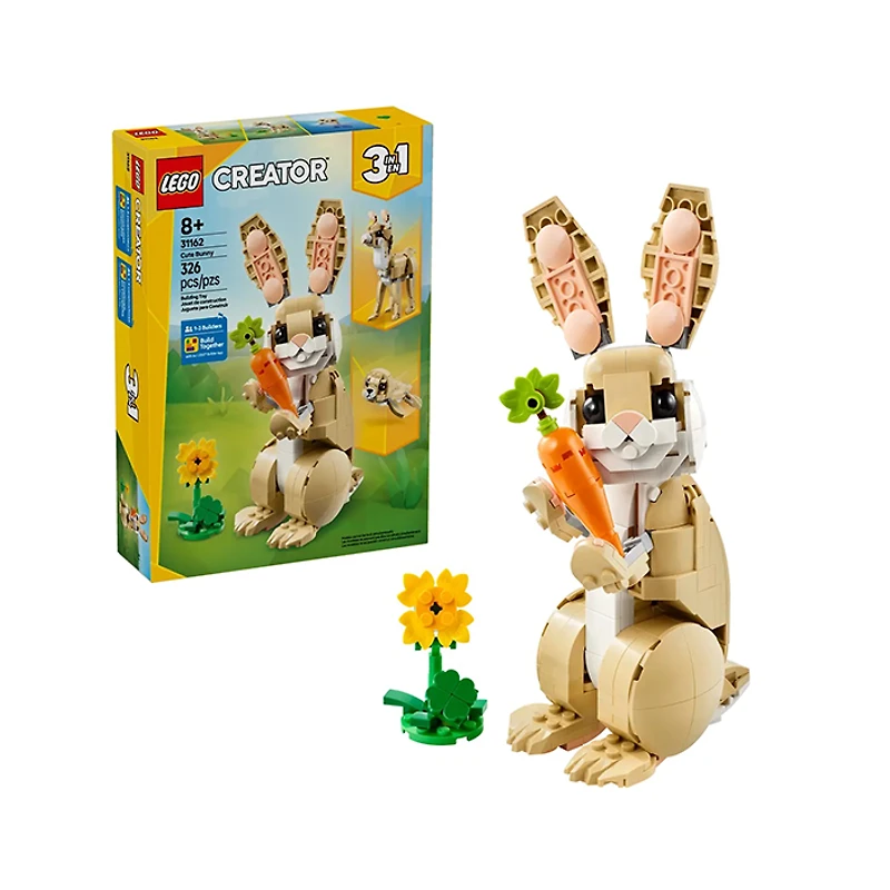 LEGO Creator 3 In 1 Cute Bunny 326 Pieces