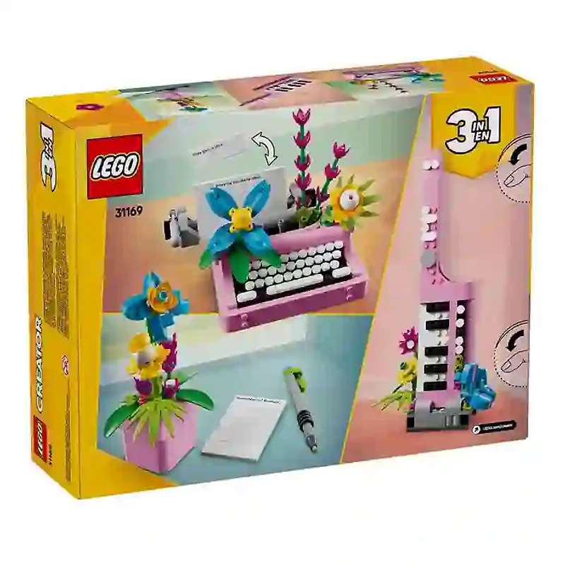 LEGO Creator 3 In 1 Typewriter With Flowers 363 Pieces