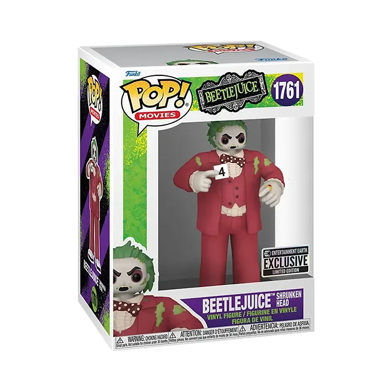 Funko Pop! Beetlejuice Shrunken Head Entertainment Earth Exclusive