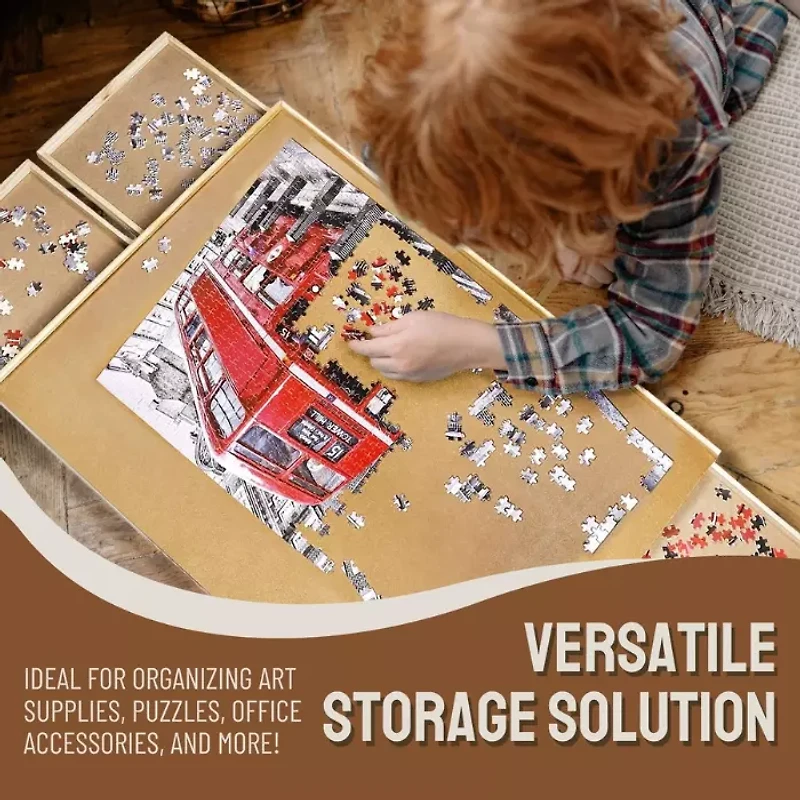 Tradeopia 1500 Pieces Rotating Puzzle Board with Drawers