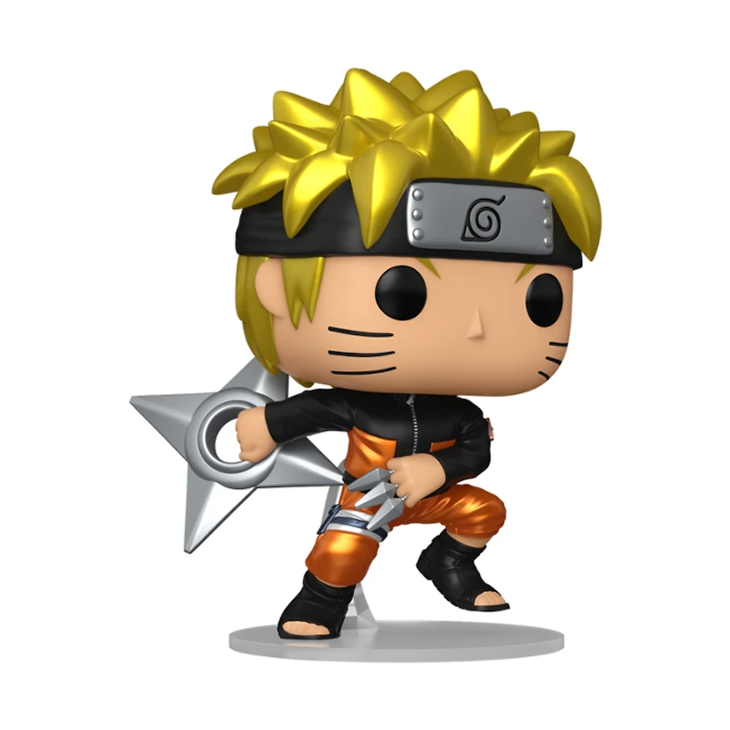 Funko Pop! Animation Metallic Naruto Uzumaki with Kunai and Shuriken – Chase Edition