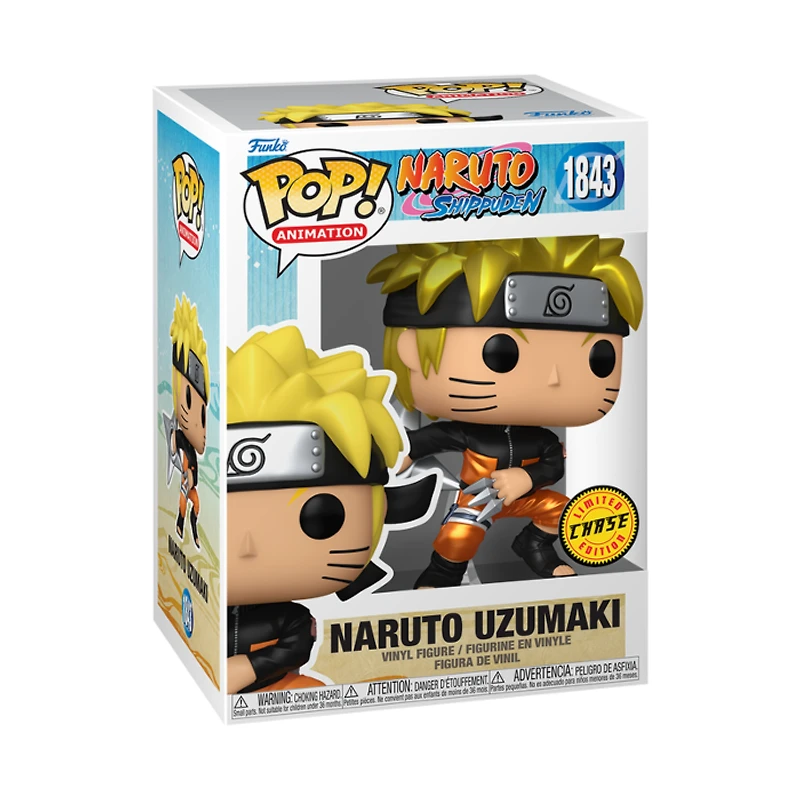 Funko Pop! Animation Metallic Naruto Uzumaki with Kunai and Shuriken – Chase Edition