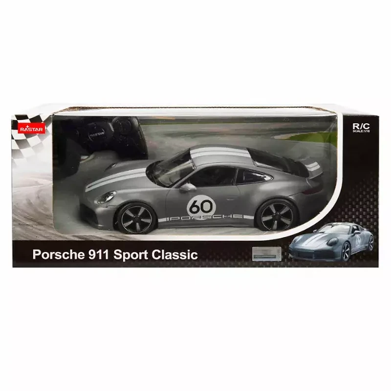 Rastar Remote Control Porsche 911 Sport Classic Grey