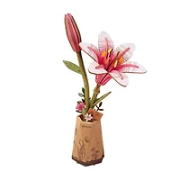 Rowood DIY Wooden Flower Pink Lily