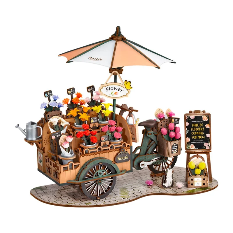 Rolife Blossom Cart 3D Wooden Puzzle