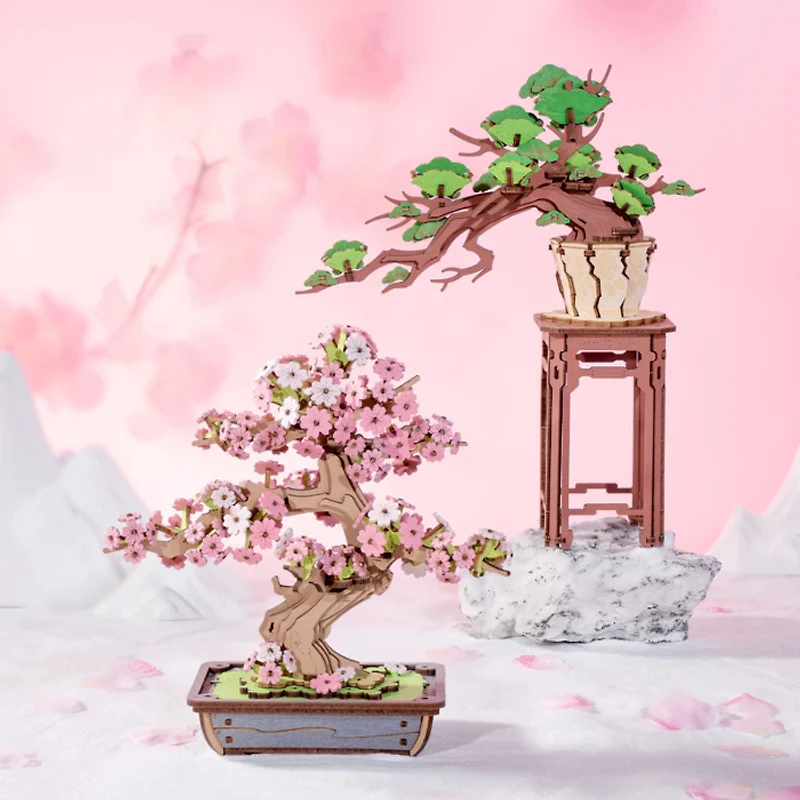 Rolife Evergreen Pine Bonsai DIY Wooden 3D Puzzle