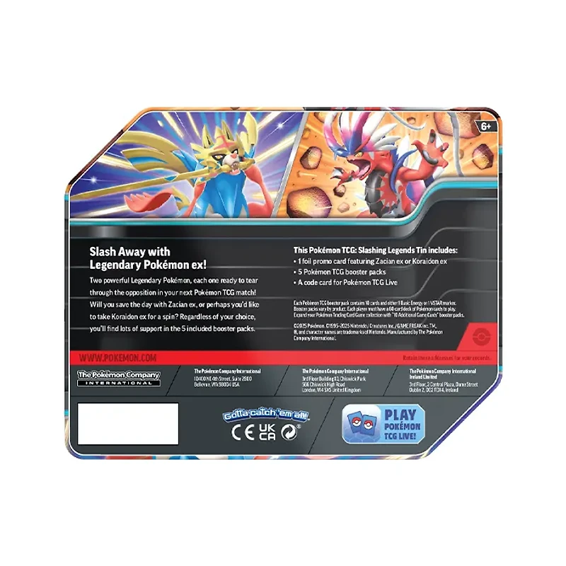 Pokemon TCG: Slashing Legends Tin