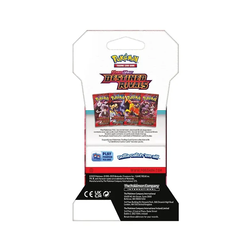 Pokemon TCG Scarlet & Violet 10 Destined Rivals Sleeved Booster Carton (Random pick, Minimum 5)