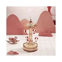Robotime Parachute Tower DIY Music Box 3D Wooden Puzzle