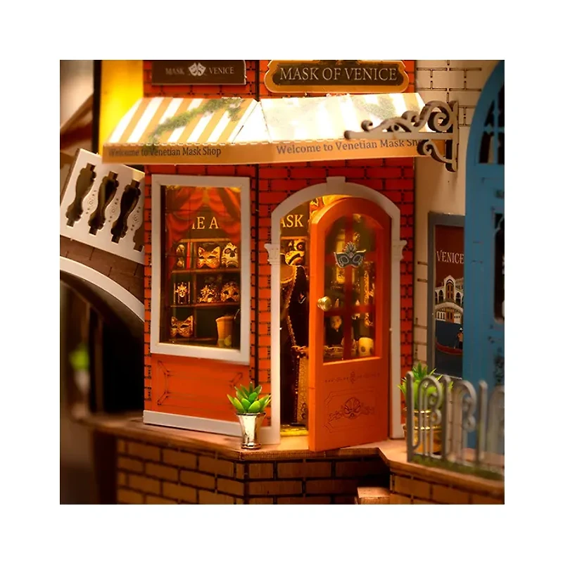 Rolife Romantic Venice DIY Book Nook Shelf Insert Kit