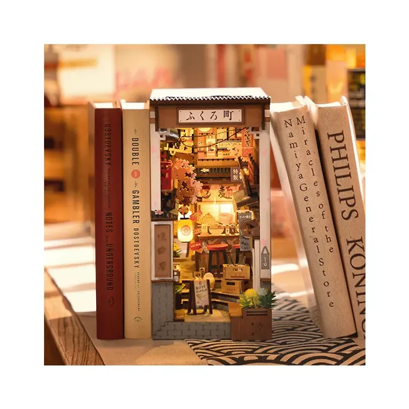 Rolife Sakura Wine Alley DIY Book Nook Shelf Insert