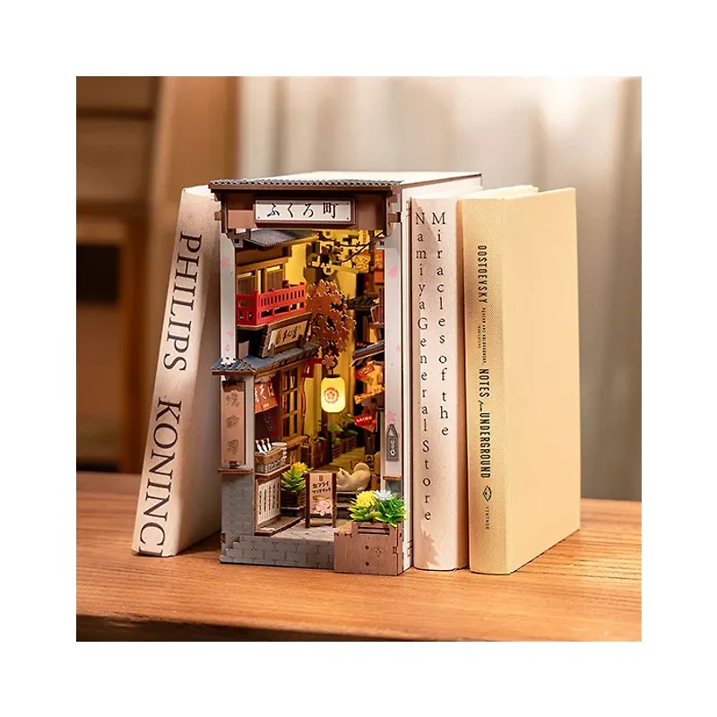 Rolife Sakura Wine Alley DIY Book Nook Shelf Insert