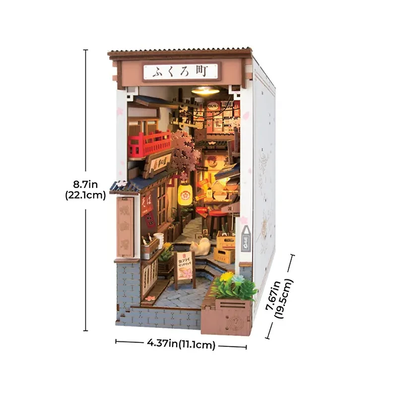 Rolife Sakura Wine Alley DIY Book Nook Shelf Insert