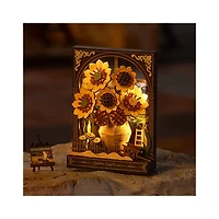 Rolife Golden Sunflower Wall Art 3D Wooden Puzzle