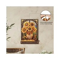 Rolife Golden Sunflower Wall Art 3D Wooden Puzzle