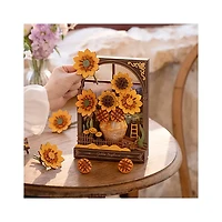 Rolife Golden Sunflower Wall Art 3D Wooden Puzzle