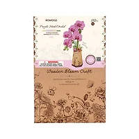 Robotime Purple Moth Orchid DIY Flower 3D Wooden Puzzle