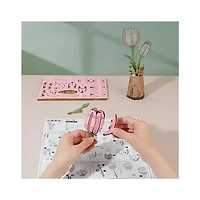 Robotime Pink Tulip DIY Flower 3D Wooden Puzzle