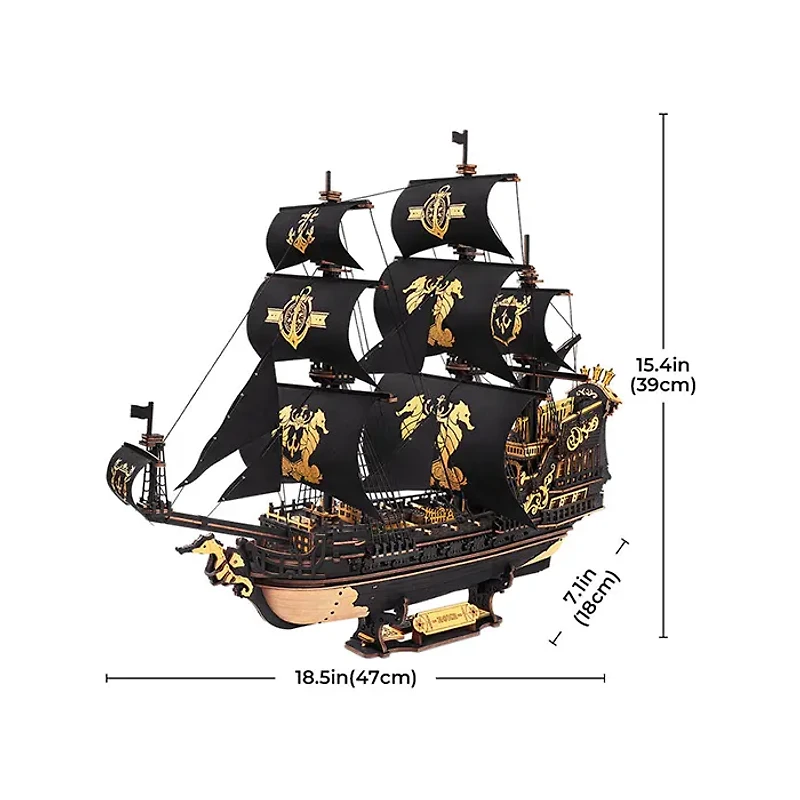 Robotime The Seahorse Barque 3D Wooden Puzzle