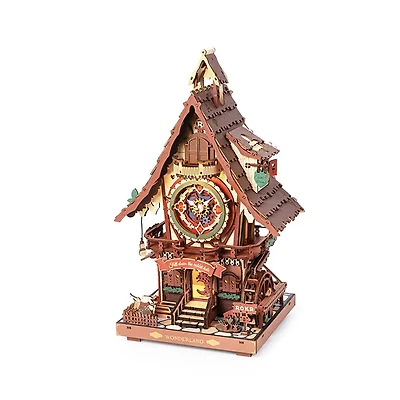 Robotime Cuckoo Brown Clock Mechanical 3D Wooden