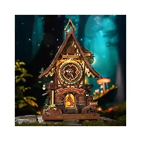 Robotime Cuckoo Brown Clock Mechanical 3D Wooden