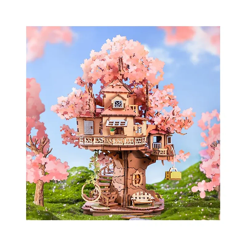 Robotime Sakura Tree House DIY Wooden 3D Puzzle