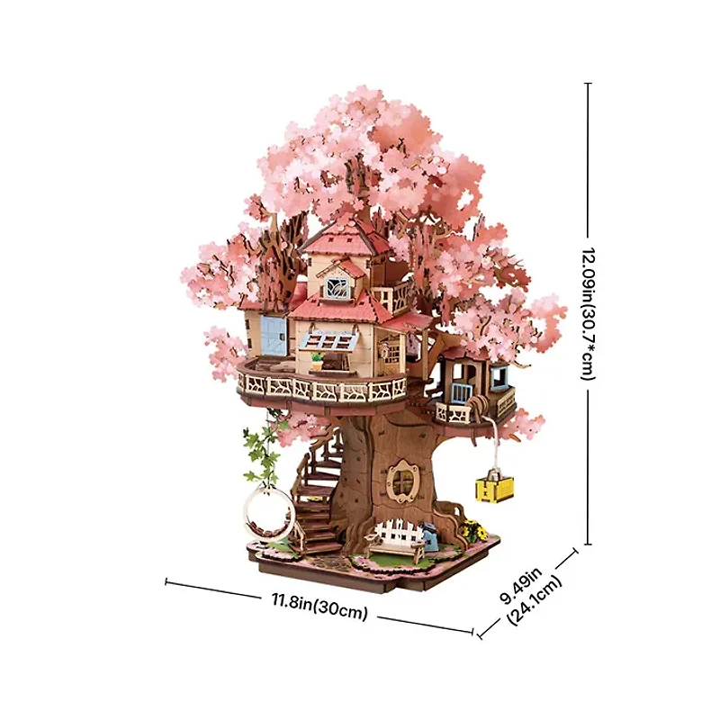 Robotime Sakura Tree House DIY Wooden 3D Puzzle