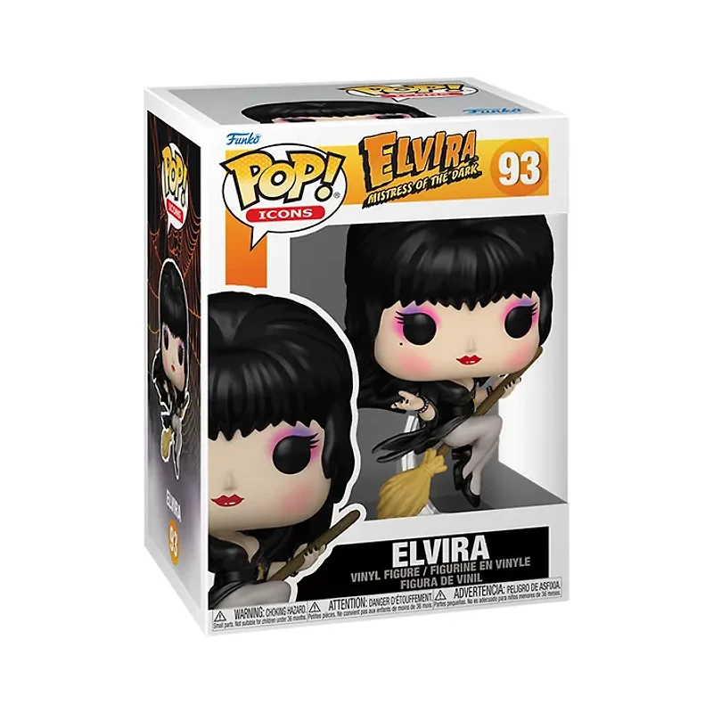Funko Pop! Icons Elvira on Broom