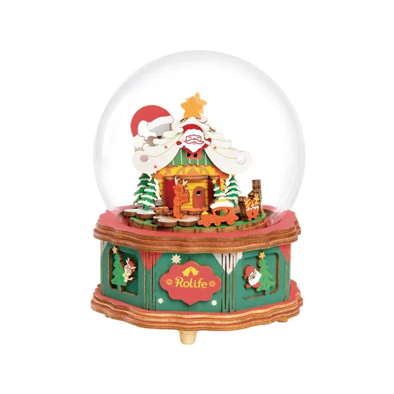 Robotime Rolife Christmas Town Music Box