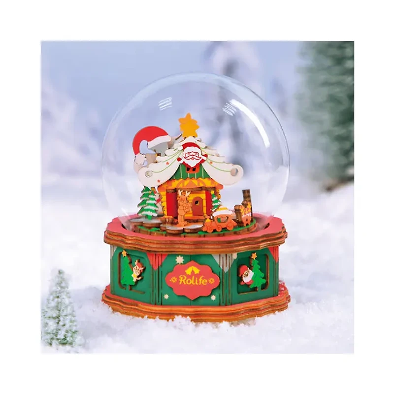 Robotime Rolife Christmas Town Music Box