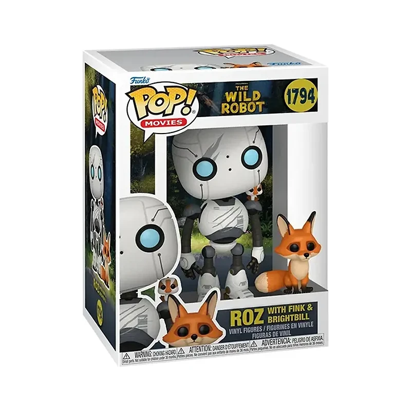 Funko Pop! Movies The Wild Robot Roz with Fink & Brightbill
